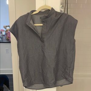 Gray Rafaela Oversized Scrub Top